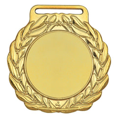 Medalha ouro vitória 60000 6 cm com fita azul
