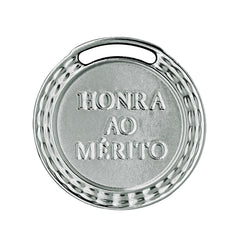 Medalha prata vitória 35001 3,5cm com fita azul