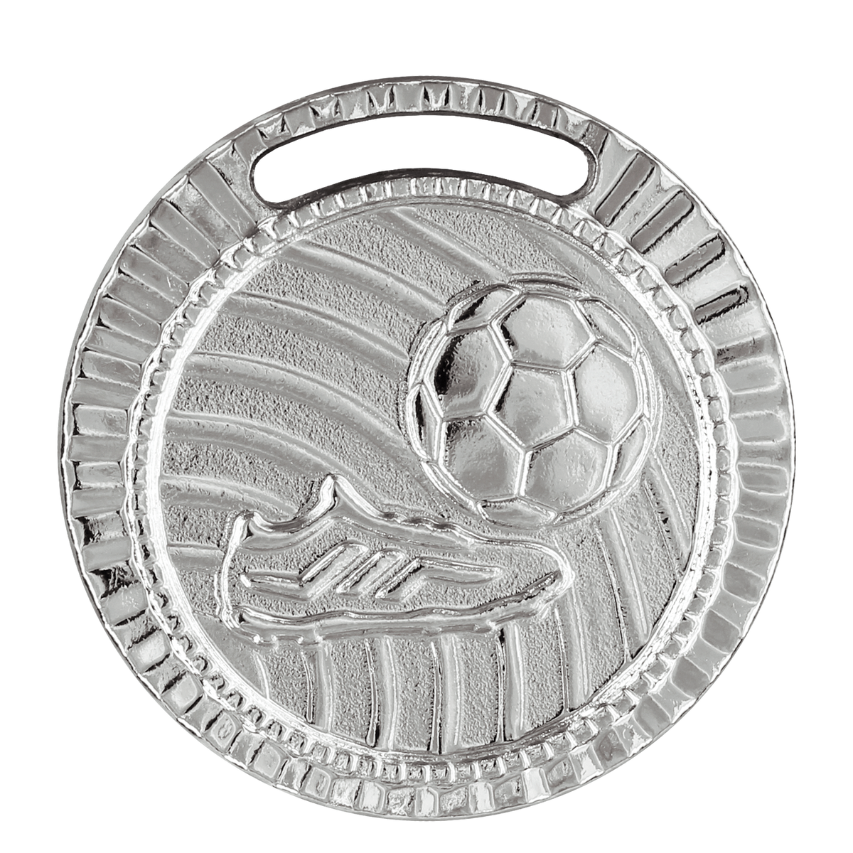 Medalha de prata vitória futebol 35003 3,5cm com fita azul