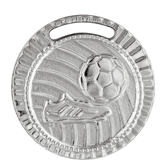 Medalha de prata vitória futebol 35003 3,5cm com fita azul