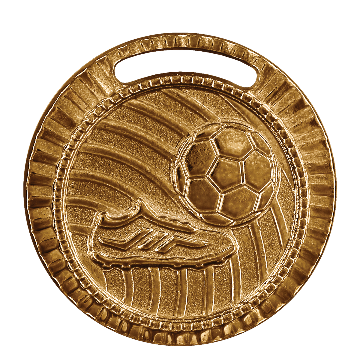 Medalha de bronze vitória futebol 35003 3,5cm com fita azul