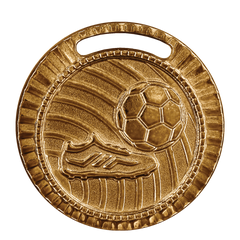 Medalha de bronze vitória futebol 35003 3,5cm com fita azul