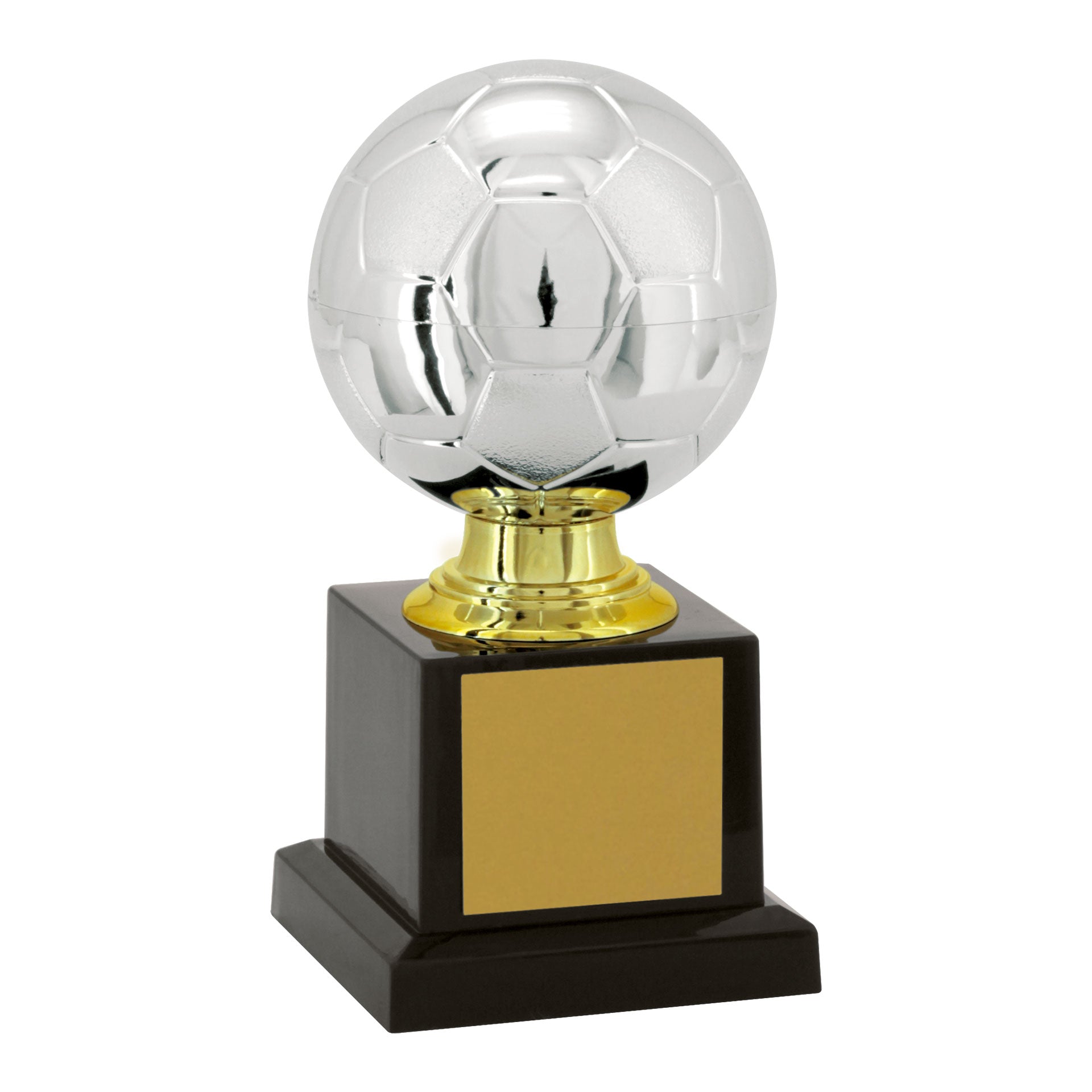 Troféu bola de prata com dourado 500142PD - TROFEUS GUARANI IMP COM. LTDA ME