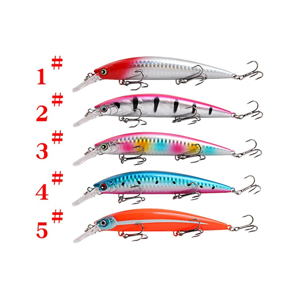 5 pçs 15.2cm 36g iscas de pesca artificial duro isca afundando wobbler isca de pesca para truta baixo carpa acessórios de pesca