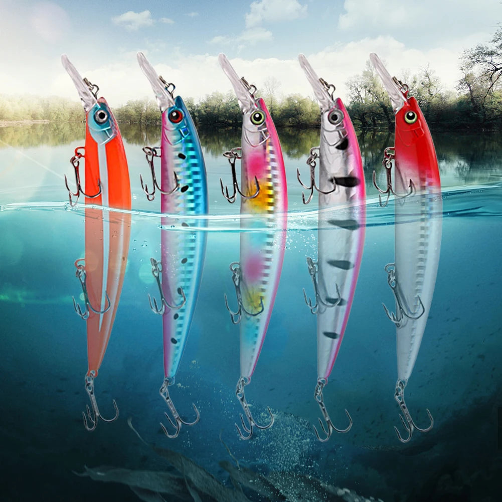 5 pçs 15.2cm 36g iscas de pesca artificial duro isca afundando wobbler isca de pesca para truta baixo carpa acessórios de pesca